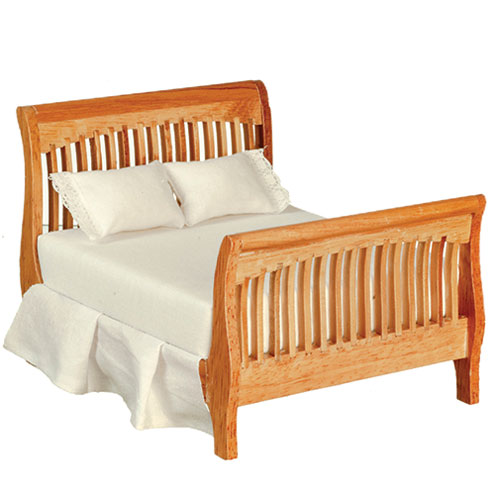AZT4596 - Slat Double Bed, Oak