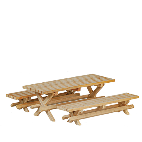 AZT4612 - Picnic Table With 2 Benches, Unfinished