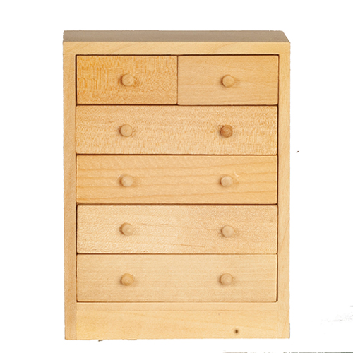 AZT4662 - Modern Chest with 6 Drawers, Unfinished