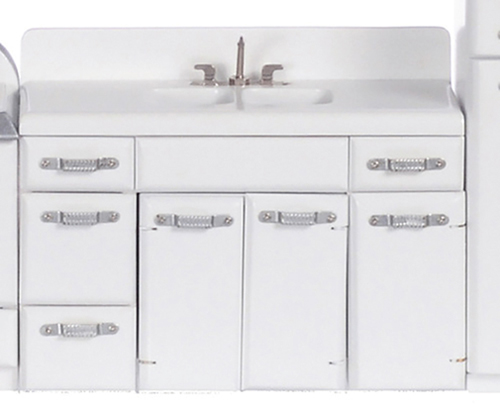 AZT5014 - 1950&#39;S Double Sink, White