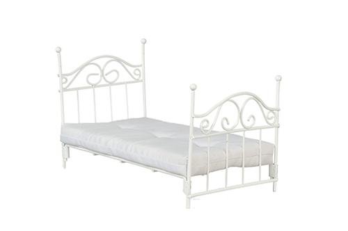 AZT5030 - White Single Bed With Mattress