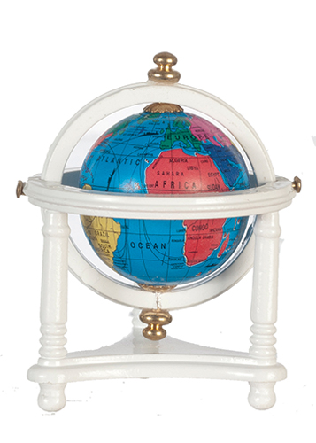 AZT5332 - Small Globe With Stand, White