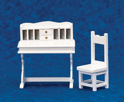 AZT5351 - Desk &amp; Chair Set, White, 2Pc