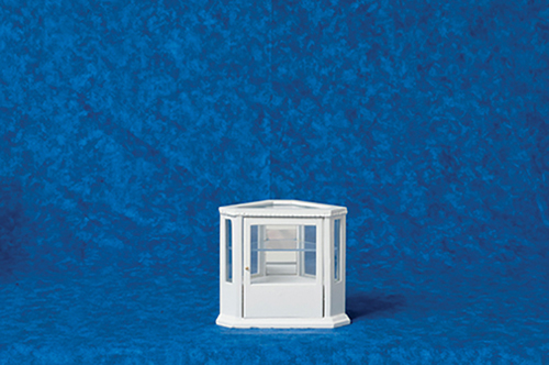 AZT5445 - Corner Display Cabinet, White
