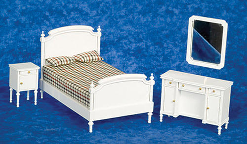 AZT5481 - Double Bed Bedroom Set, White, 4Pc