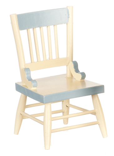AZT5522 - Dining Chair, White/Blue Trim