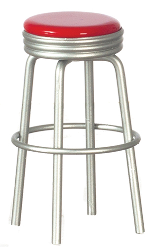 AZT5912 - 1950&#39;S Style Red Stool, Cb