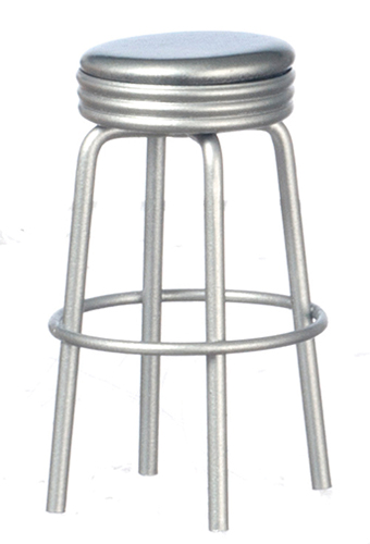 AZT5923 - 1950&#39;S Style Silver Stool