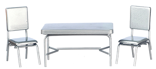 AZT5933 - 1950&#39;S Table Set, Silver, 3Pc