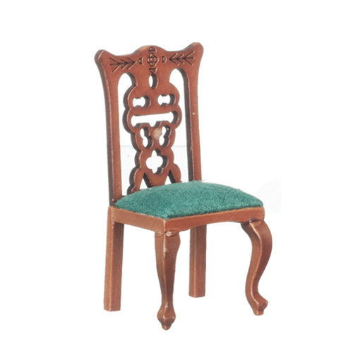 AZT6285 - Side Chair, Green/Walnut
