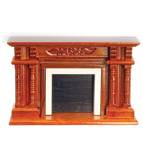 AZT6941 - Victorian Fireplace, Walnut, Cb