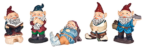 AZT8530 - Discontinued: 1 1/2In Gnomes/Set/5