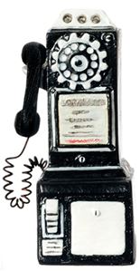 AZT8547 - 1950&#39;s Pay Phone, Black
