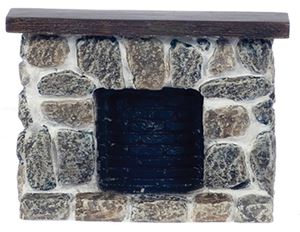 AZYM0215 - Fieldstone Fireplace, Gray