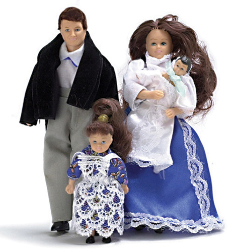 AZ00050 - Victorian Doll Family/4, Brunette