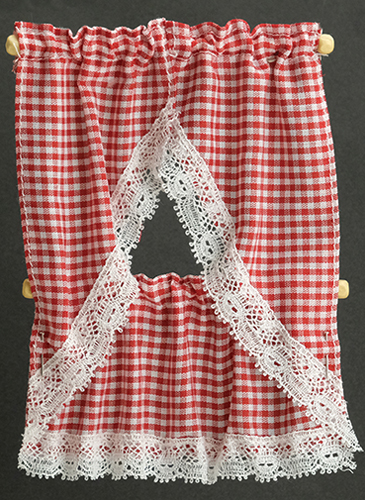 BB50606 - Kitchen Curtain: Gingham Red