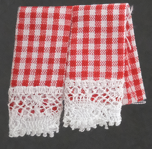 BB50616 - Kitchen Dish Towels, Gingham Red