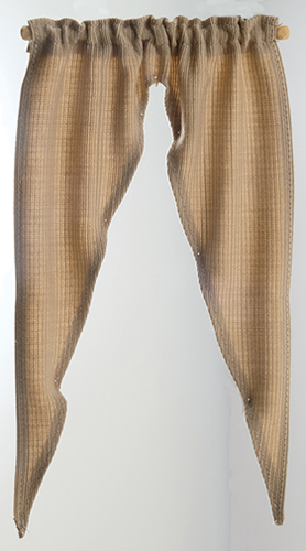 BB70012 - Curtain: Country Tiffany, Tan Ribbed Fabric