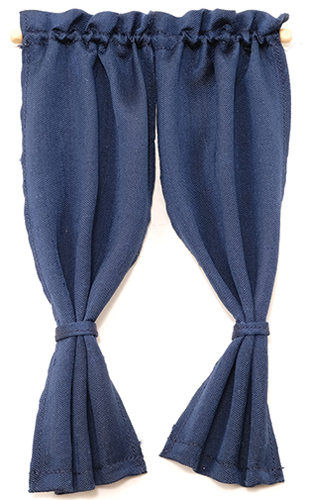 BB70038 - Curtains: Ruffled Sheer, Dark Blue
