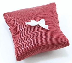 BB80009 - ..Pillow, Cranberry With White Bow