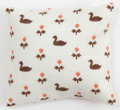 BB80021 - Pillow: White with Brown Ducks
