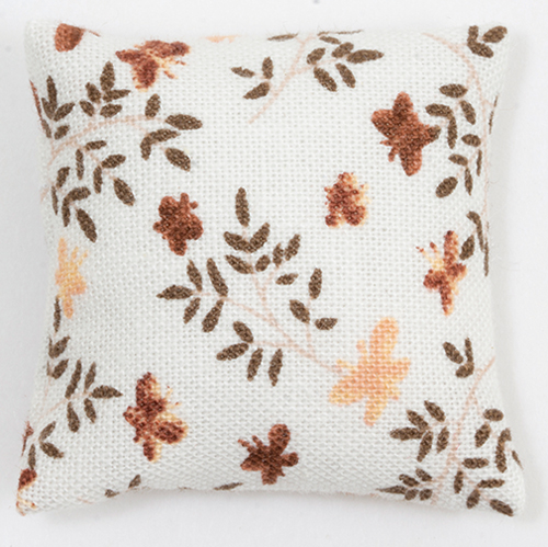 BB80022 - Pillow: White with Brown Butterfly