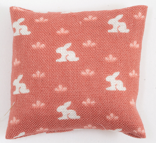 BB80023 - Pillow: Mauve with White Bunny