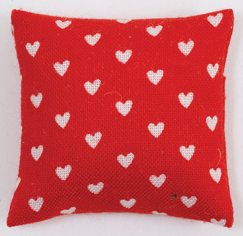 BB80029 - Pillow: Red with White Hearts
