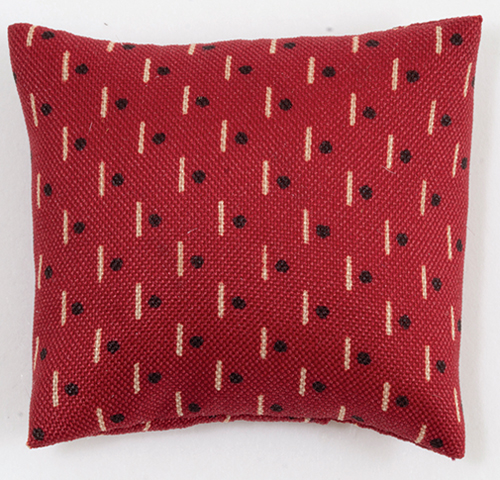 BB80032 - Pillow: Dark Red with Design