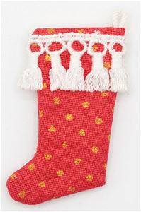 BB90011 - Stocking, Red With Gold Dots