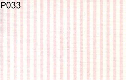 BH033 - Prepasted Wallpaper, 3 Pieces: Pink Stripe On White