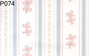 BH074 - Prepasted Wallpaper, 3 Pieces: Blue Rose Floral