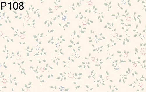 BH108 - Prepasted Wallpaper, 3 Pieces: White Tiny Floral