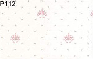BH112 - Prepasted Wallpaper, 3 Pieces: Pink Shell On White
