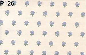 BH126 - Prepasted Wallpaper, 3 Pieces: Bl Floral Print/Cr