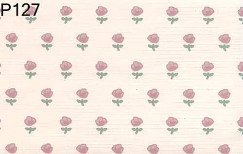 BH127 - Prepasted Wallpaper, 3 Pieces: Rose Floral Print Oncream