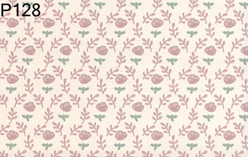 BH128 - Prepasted Wallpaper, 3 Pieces: Rose Floral On Cream