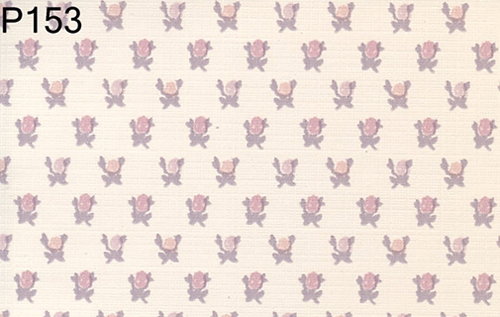 BH153 - Prepasted Wallpaper, 3 Pieces: Rose Floral Print
