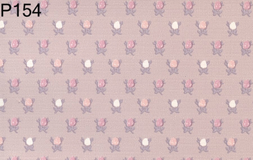 BH154 - Prepasted Wallpaper, 3 Pieces: Pink Floral Print