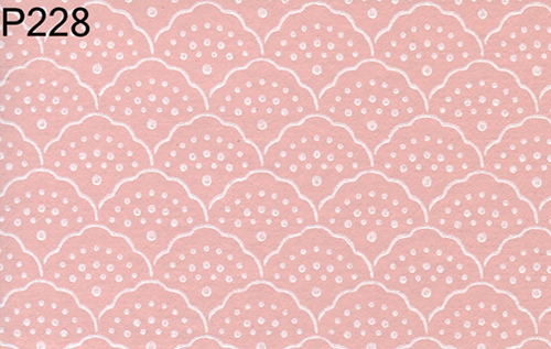 BH228 - Prepasted Wallpaper, 3 Pieces: Peach Lace Arches