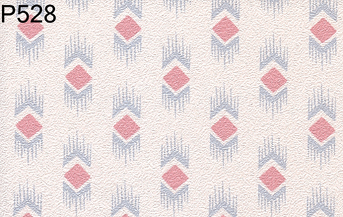 BH528 - Prepasted Wallpaper, 3 Pieces: Santa Fe Print-Pink