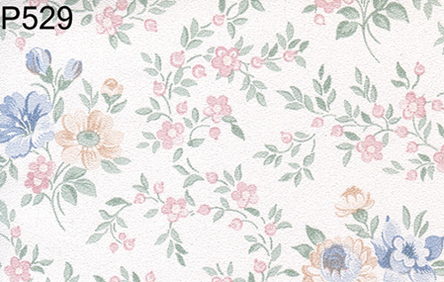 BH529 - Prepasted Wallpaper, 3 Pieces: Pastel Pink Floral