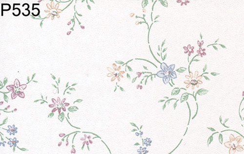 BH535 - Prepasted Wallpaper, 3 Pieces: Yellow Floral Vine