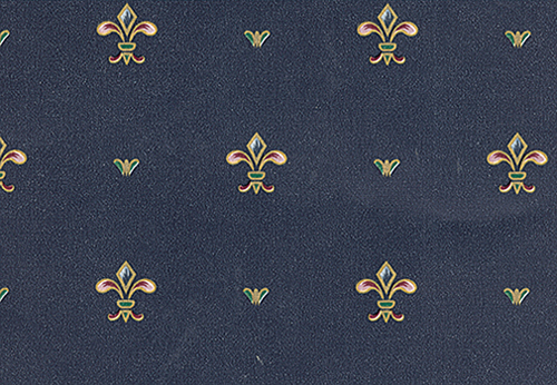 BH575 - Prepasted Wallpaper, 3 Pieces: Fleur De Lis On Navy