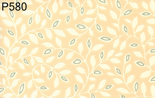 BH580 - Prepasted Wallpaper, 3 Pieces: Gold Vine On Gold
