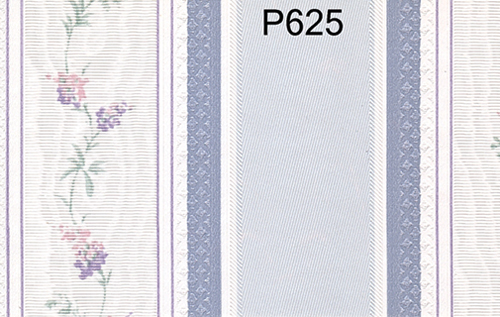 BH625 - Prepasted Wallpaper, 3 Pieces: Blue Striped Floral Vine