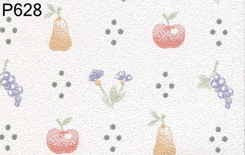 BH628 - Prepasted Wallpaper, 3 Pieces: Pastel Fruit