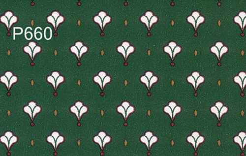 BH660 - Prepasted Wallpaper, 3 Pieces: Shakos On Green