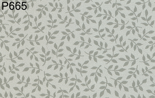BH665 - Prepasted Wallpaper, 3 Pieces: Green Sprigs On Green