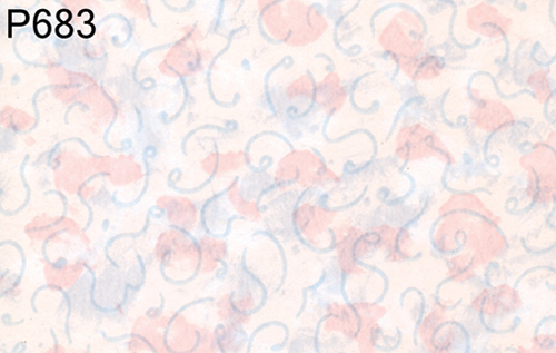 BH683 - Prepasted Wallpaper, 3 Pieces: Pink Squiggles
